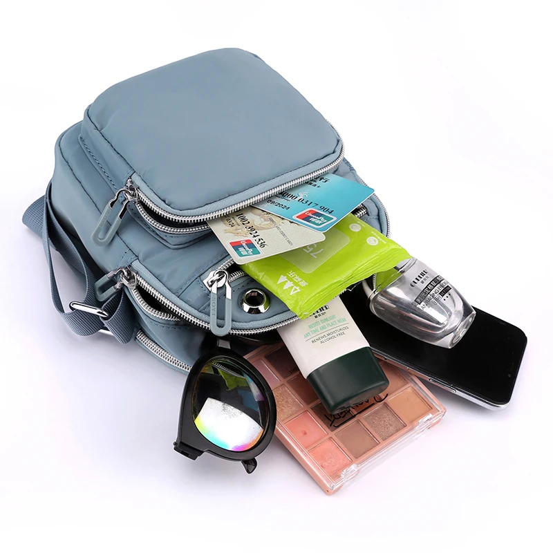 

Nylon Shoulder Bags for Women Ladies Fashion Casual Crossbody Messenger Bag 3 Layers Stylish Leisure Purses and Handbags Bolsa