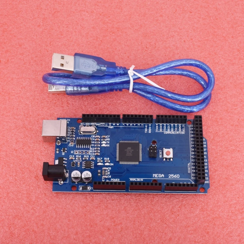 Купи Mega 2560 ATmega 2560 R3 Microcontroller Board Compatible CH340G for Arduino за 742 рублей в магазине AliExpress