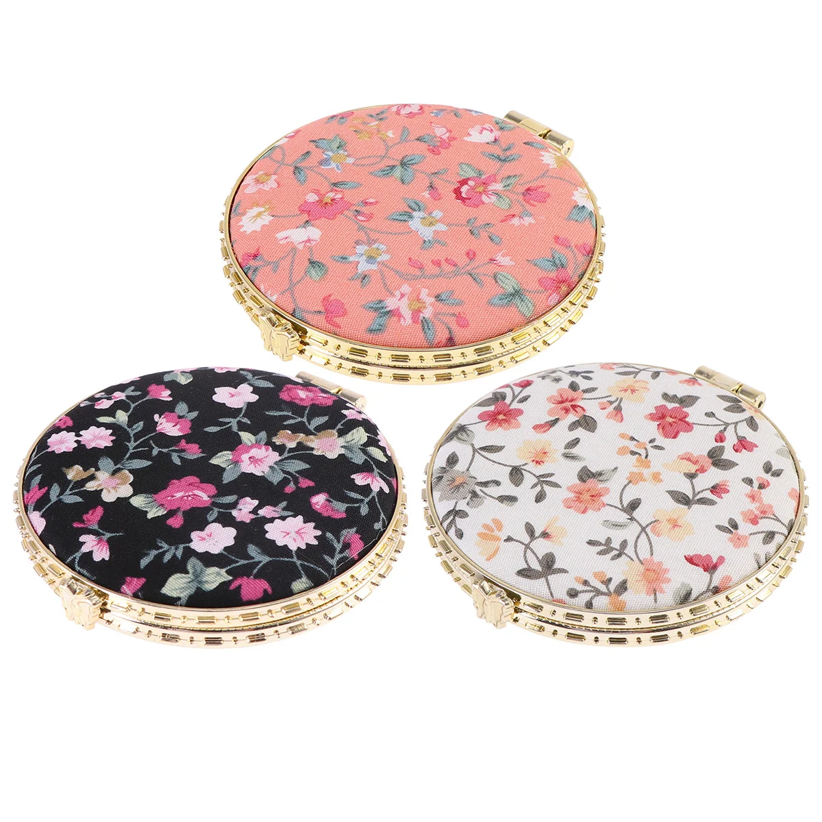 

Mirror Double Sided Pocket Makeup Compact Purse Travel Folding Mirrors Mini Metal Vintage Women Portable Magnifying Handbag