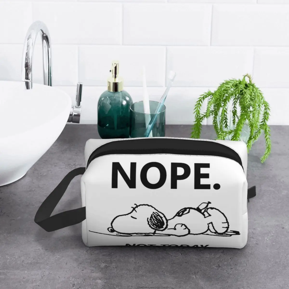 Оригинальная косметичка Snoopys Nope Not Today Женская милая вместительная Beagle Cortoon