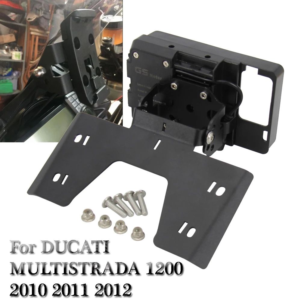 

Кронштейн для навигатора для мотоцикла DUCATI MULTISTRADA 1200 2010 2011 2012 GPS навигатор USB зарядка держатель для телефона