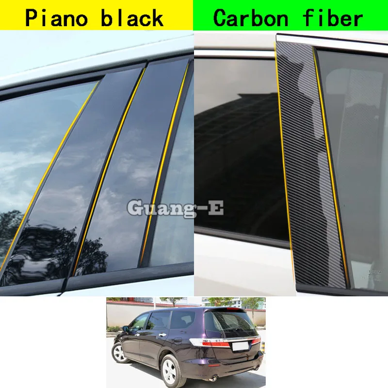 

Для Honda Odyssey 2009 2010 2011 2012 2013 2014 автомобильный Поликарбонат материал столб Крышка дверь отделка окно молдинг наклейка детали