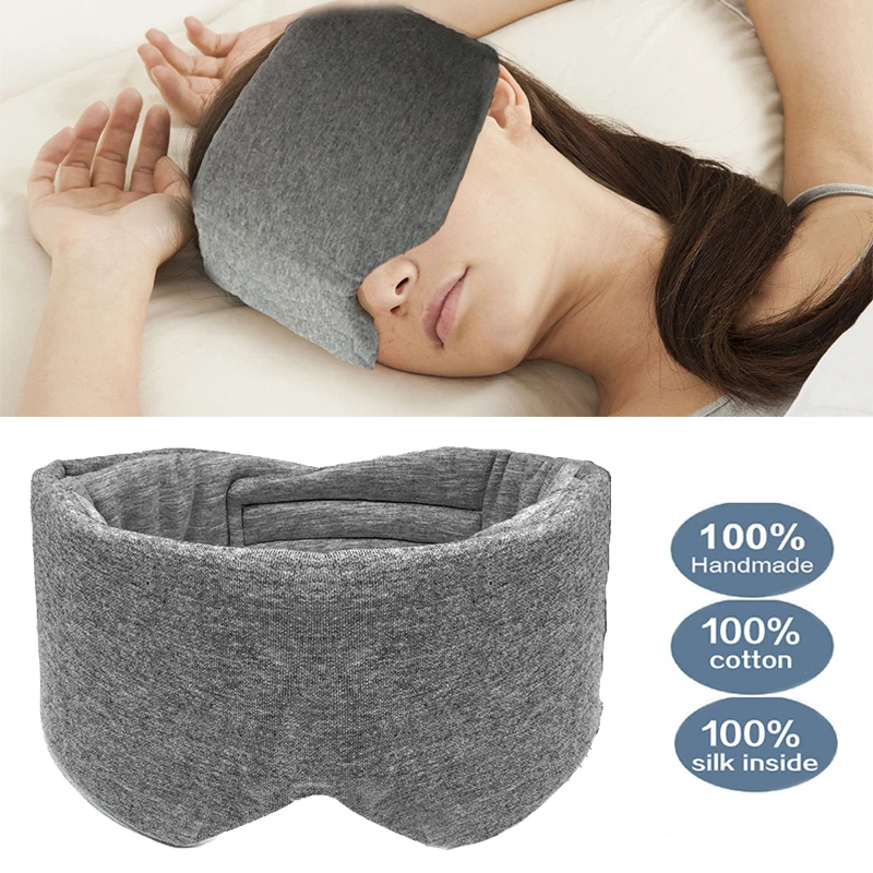 

Cotton Silk Sleep Mask Blindfold Eye Cover Eye Patch Women Men Soft Portable Blindfold Travel Eyepatch Sleeping Eye Mask