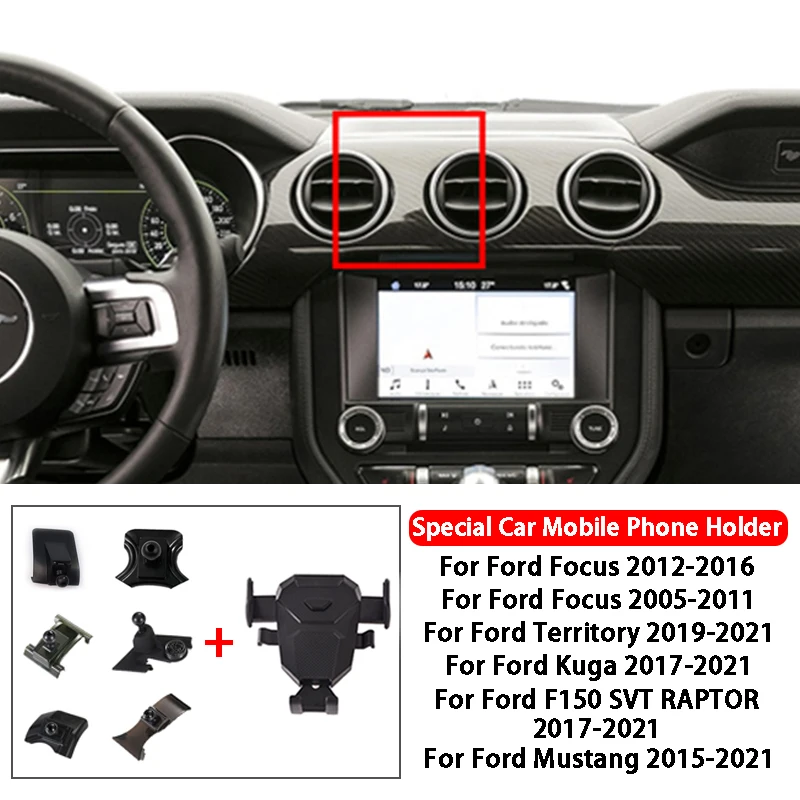 

Гравитационный Автомобильный держатель для Ford Focus District Kuga F150 SVT RAPTOR Mustang, автомобильные аксессуары, автомобильный держатель