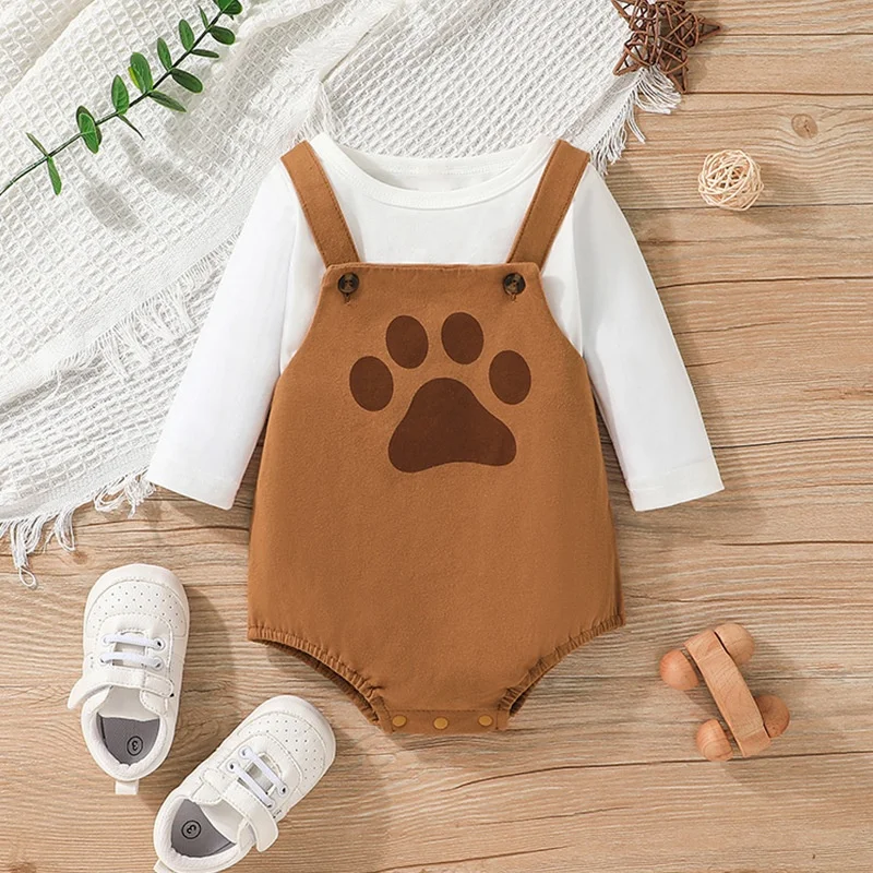 

Suit For Kid Girl 3-24 Months Long Sleeve T-shirt And Overall Romper Summer Outfit Toddler Infant Clothing Set