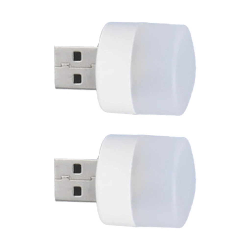 

USB Plug Lamp Lighting Device Small LED Book Lamps Round ABS PP Wear-resistance Supple Reading Light White Light