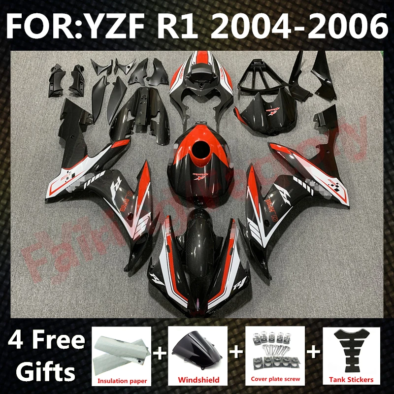 

NEW ABS Motorcycle Injection full Fairing Kit fit For YZF R1 2004 2005 2006 YFZ-R1 04 05 06 Bodywork Fairings kits carbon fibre