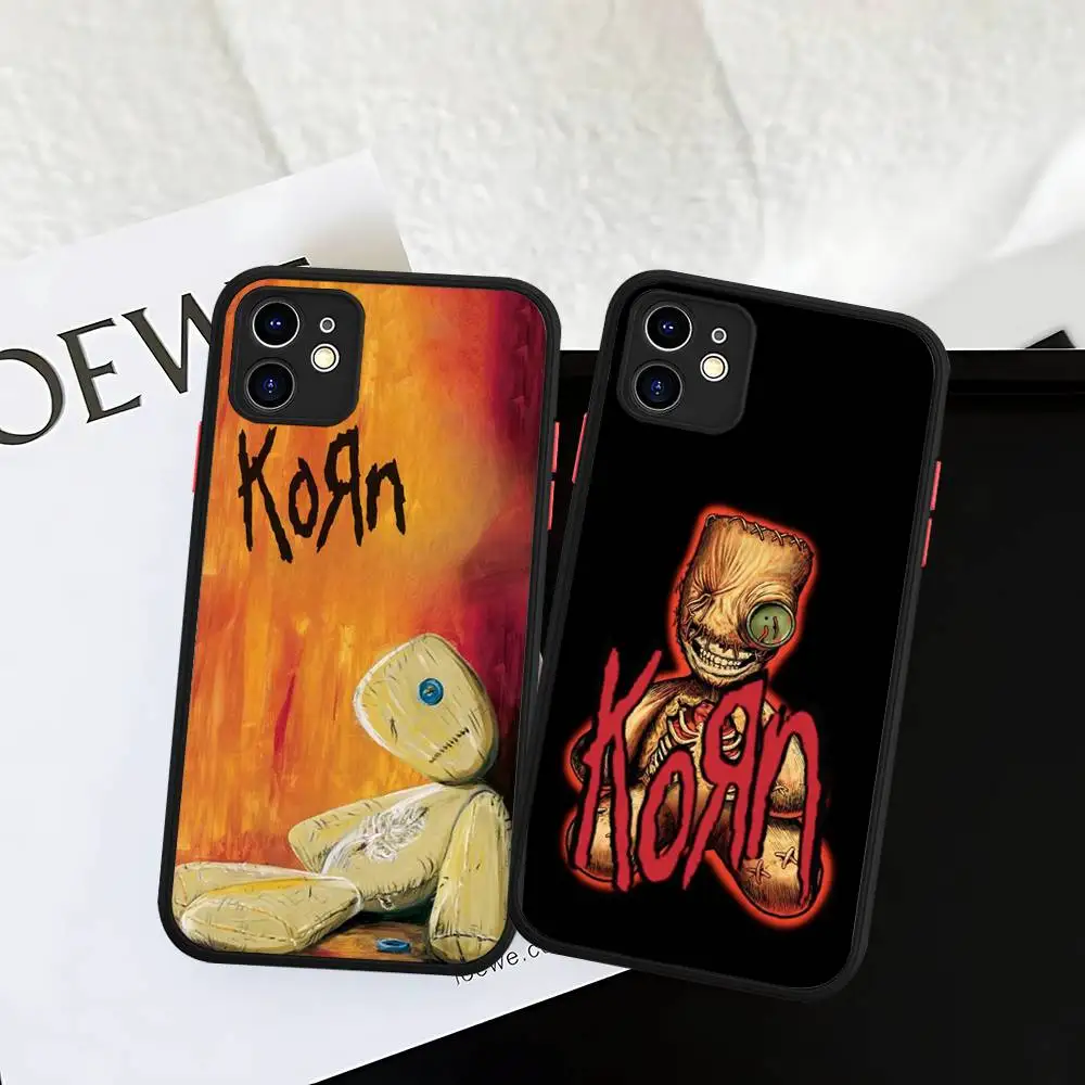 Фото Матовый полупрозрачный чехол для телефона K-korn Music Hot для iPhone 11 12 13 14 15 16 Pro Max Plus №4