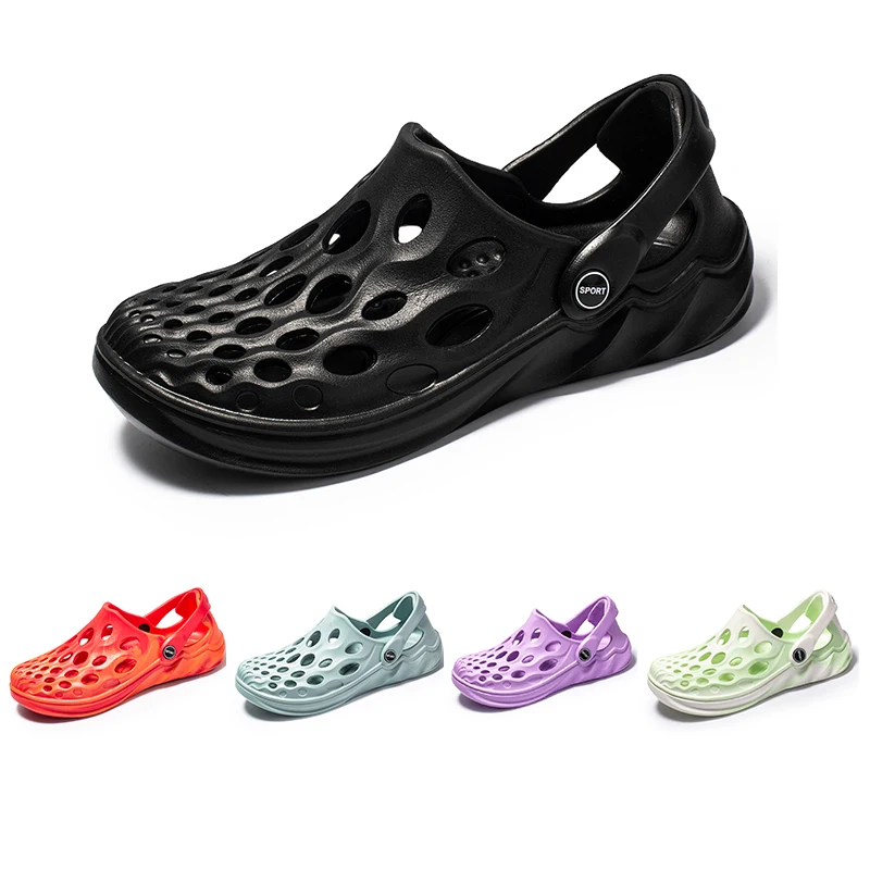 

Summer Garden Clogs Fashion Men's Sandals 2022 Women Shoes Beach Outdoor Soft Antiskid Sports Slippers Couple Sandals Men 36-45