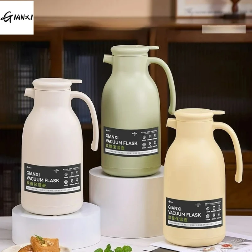 Фото Стеклянный термос для дома и кухни, термобутылка для воды с ручкой, термос для горячего кофе, большая емкость №2