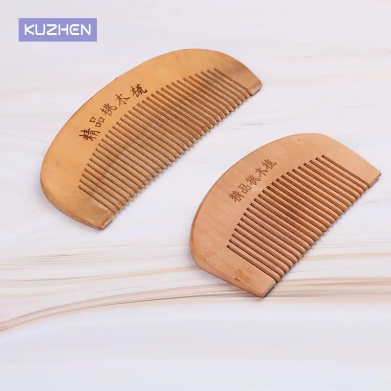 

Anti-static Head Massage Hair Care Wooden Tools S/ L Natural Peach Wood Comb Hair Styling Tool Beauty Accessories