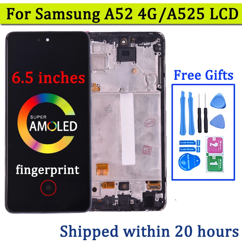 ЖК-дисплей 6 5 ''SUPER AMOLED для Samsung A52 4G A525 A525M A525F/DS сенсорный экран с дигитайзером и