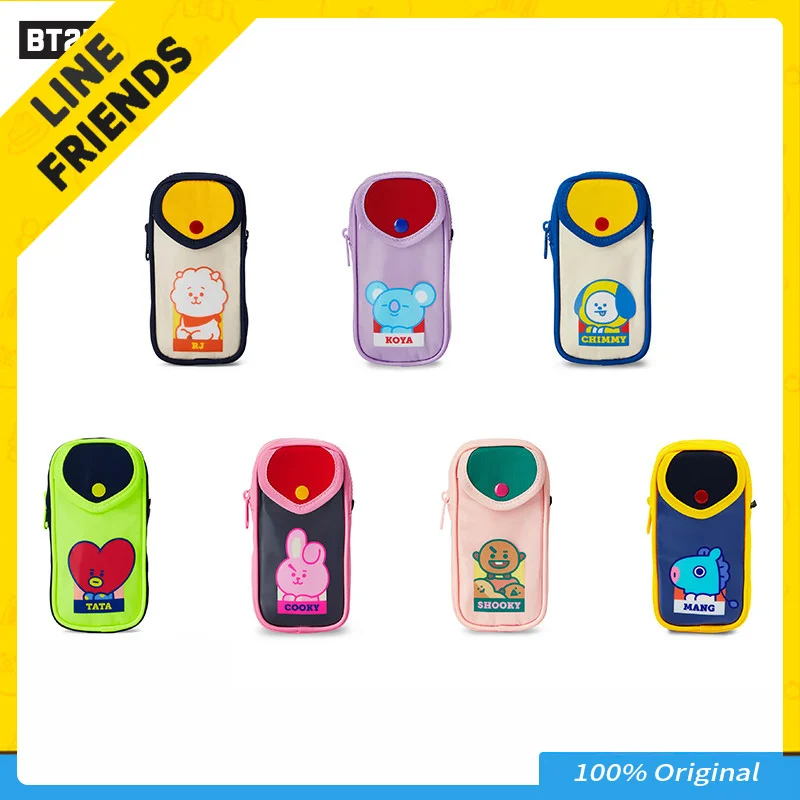 

Чехол для телефона LINE FRIENDS BT21, чехол с рисунком из мультфильма и аниме, Обучающие канцелярские товары, цветная серия, детский подарок на день ...
