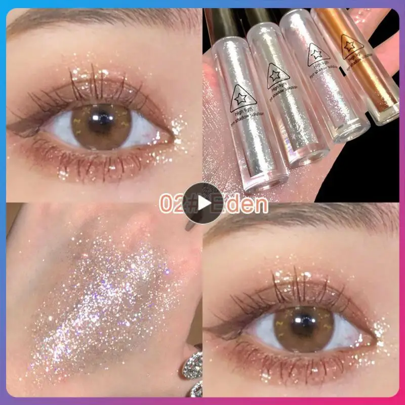 

Sparkling Eyes Highlighter Brighten Lying Silkworm Pen Crystal Glitter Eyeshadow 4 Colors Highlight Shimmer Sequins Eyeshadow