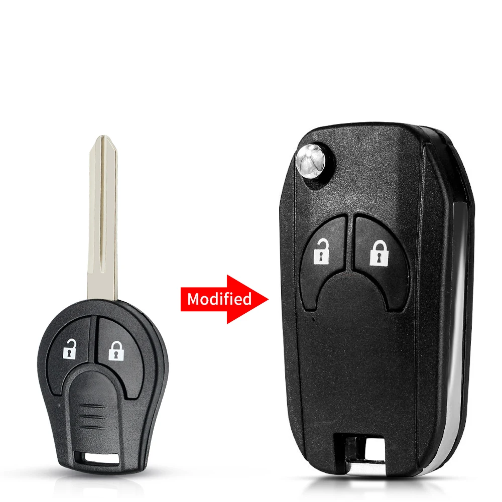 

KEYYOU Модифицированный Складной Автомобильный Чехол Для Дистанционного Ключа Для Nissan Cube Micra Qashqai Juke Altima Maxima