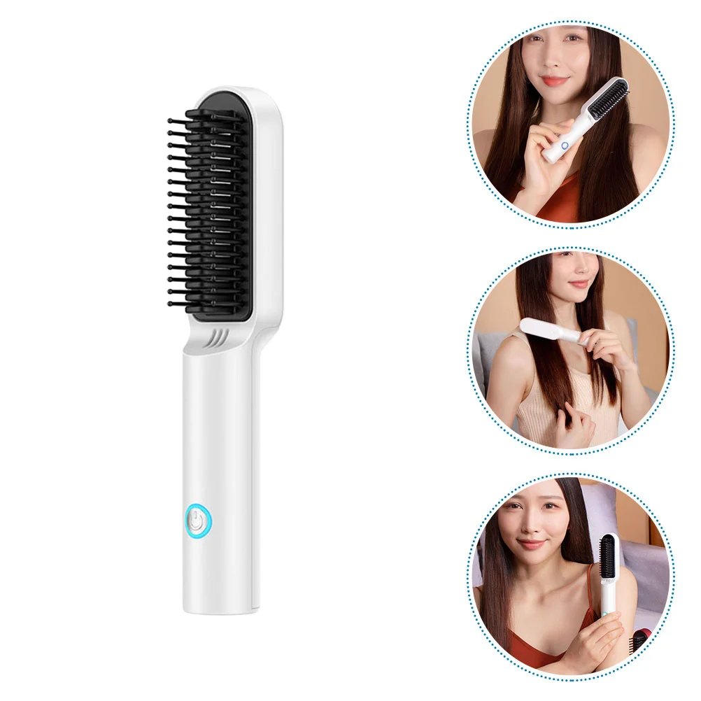 

Straightening Comb Mini Hair Straightener Hairdressing Tool Electric Curler Smoothing Abs Travel Multifunctional Style Styling