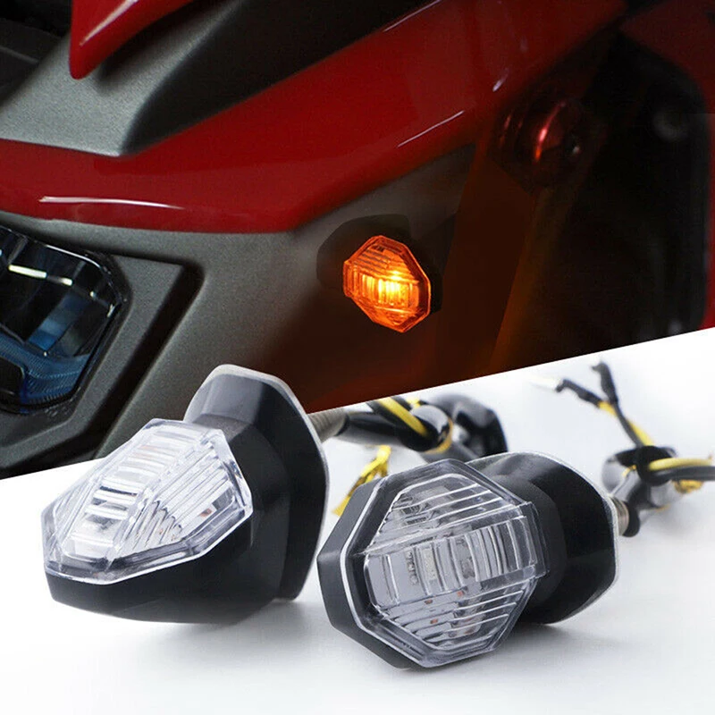 

2pcs Mini Universal Motorcycle LED Turn Bike Signal Indicators Light Amber Blinker Led Motorbike Super Bright Lamp