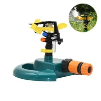 adjustable lawn double outlet rocker nozzle with nozzle holder 360 degrees rotary sprinkler agricultural garden irrigation 1set