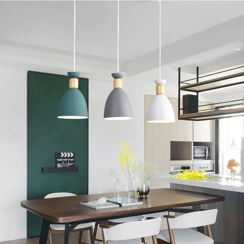 Светодиодная Подвесная лампа в скандинавском стиле прикроватный светильник