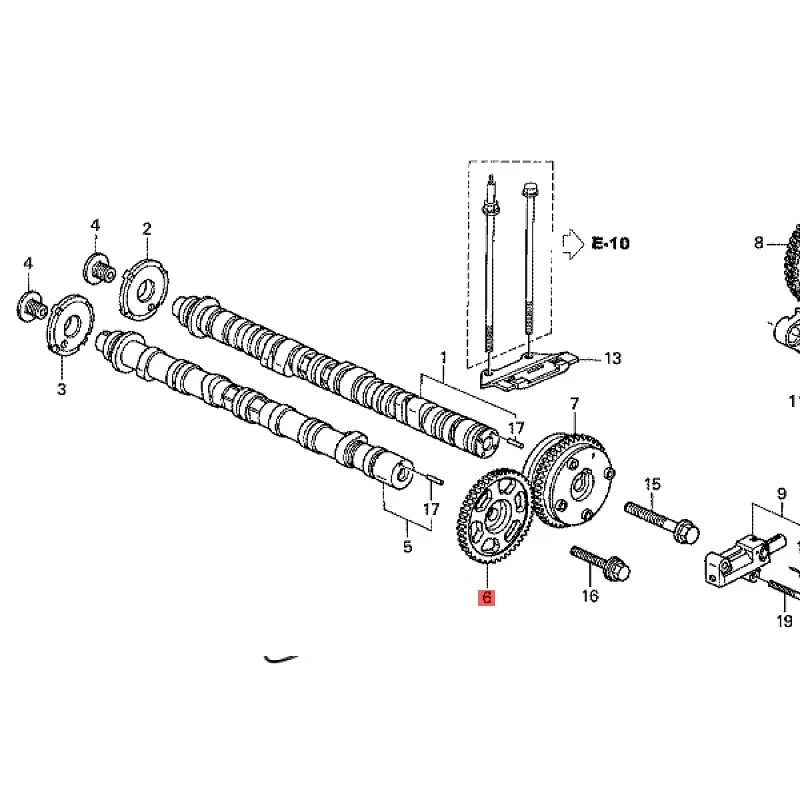 Подходит для выхлопных газов 2004 Ho nd aA cc или dO dy ss ey CR V распредвала зубчатые колеса