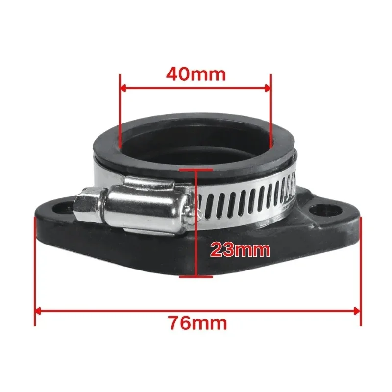 35 мм 40 мм адаптер фланца карбюратора мотоцикла, резиновая впускная труба для универсального KEIHIN MIKUNI KOSO PE PWK21-34, карбюраторный воздухозаборник