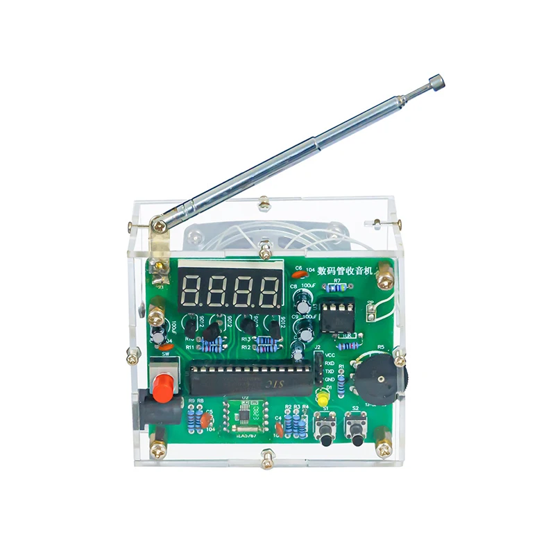 Цифровой трубчатый дисплей радио DIY Kit FM цифровой радиоприемник электронная