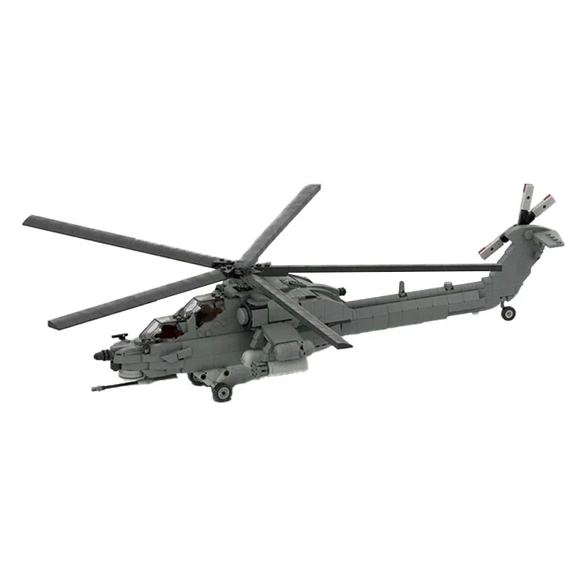 

1169PCS WW2 Military MOC 1:35 Scale MI-28N HAVOC helicopter Model creative ideas high-tech ChildrenToy Gift Fighter Plane Blocks