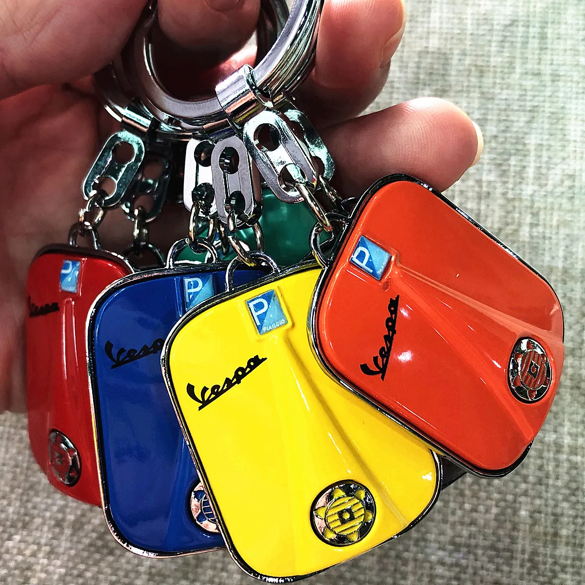 

Motorcycle Piaggio Vespa Keychain Accessories for Scooter, Sprint, Primavera, 50, 150, 150S, 946, Etc.