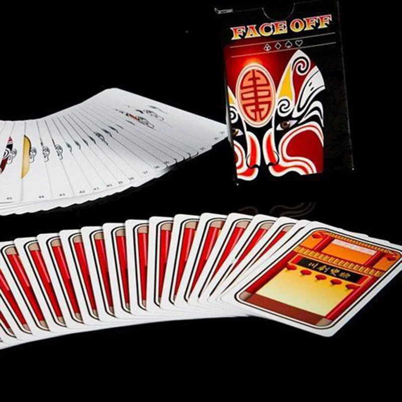 

Face Off Deck Magic Tricks Illusions Props Professional Magician Change Face Poker Street Close up Gimmick Easy To Do Mentalism