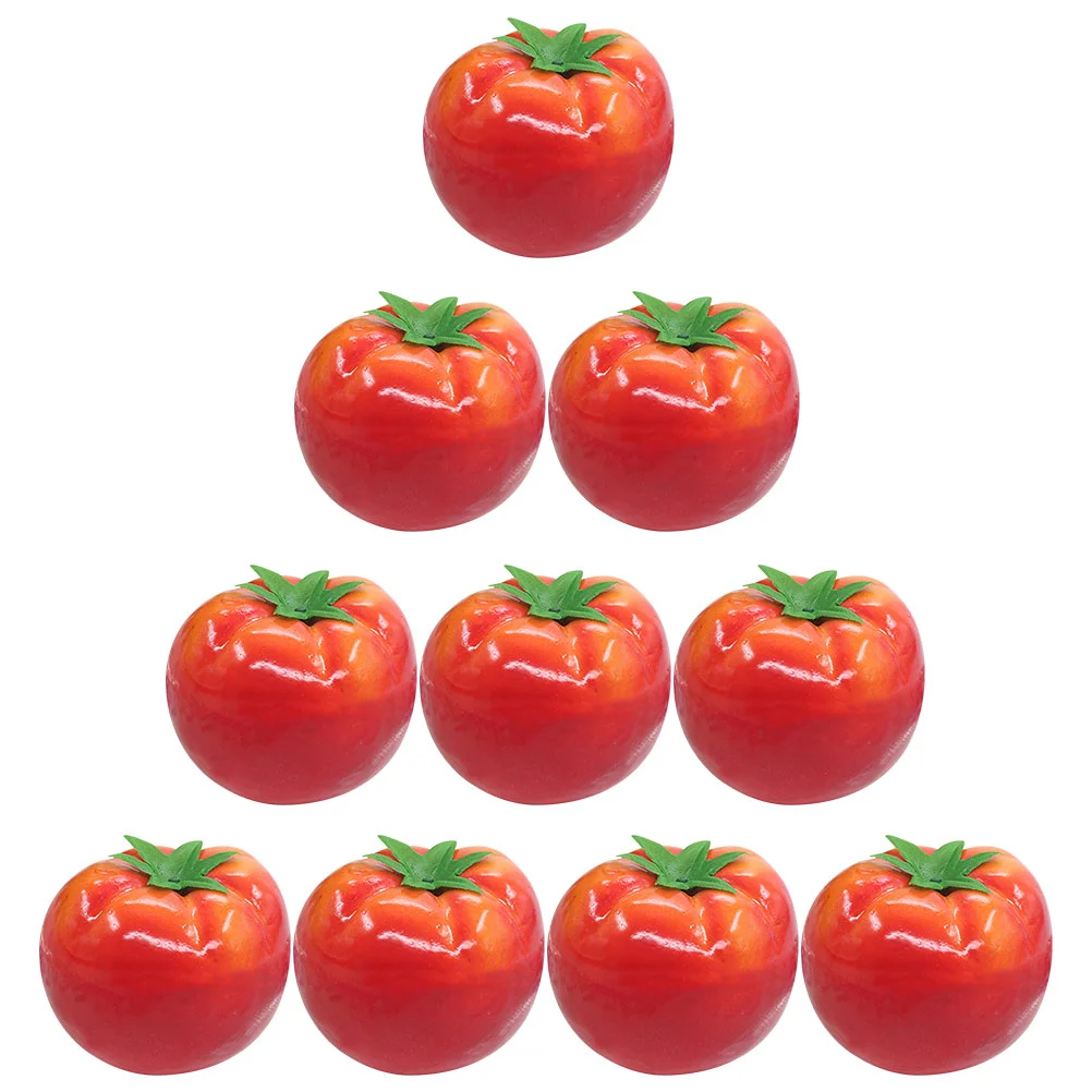 

10 Pcs Small Prop Artificial Vegetables Tomatoes Puzzle Toy Realistic Model Home Décor Lifelike Decoration Photo Fake