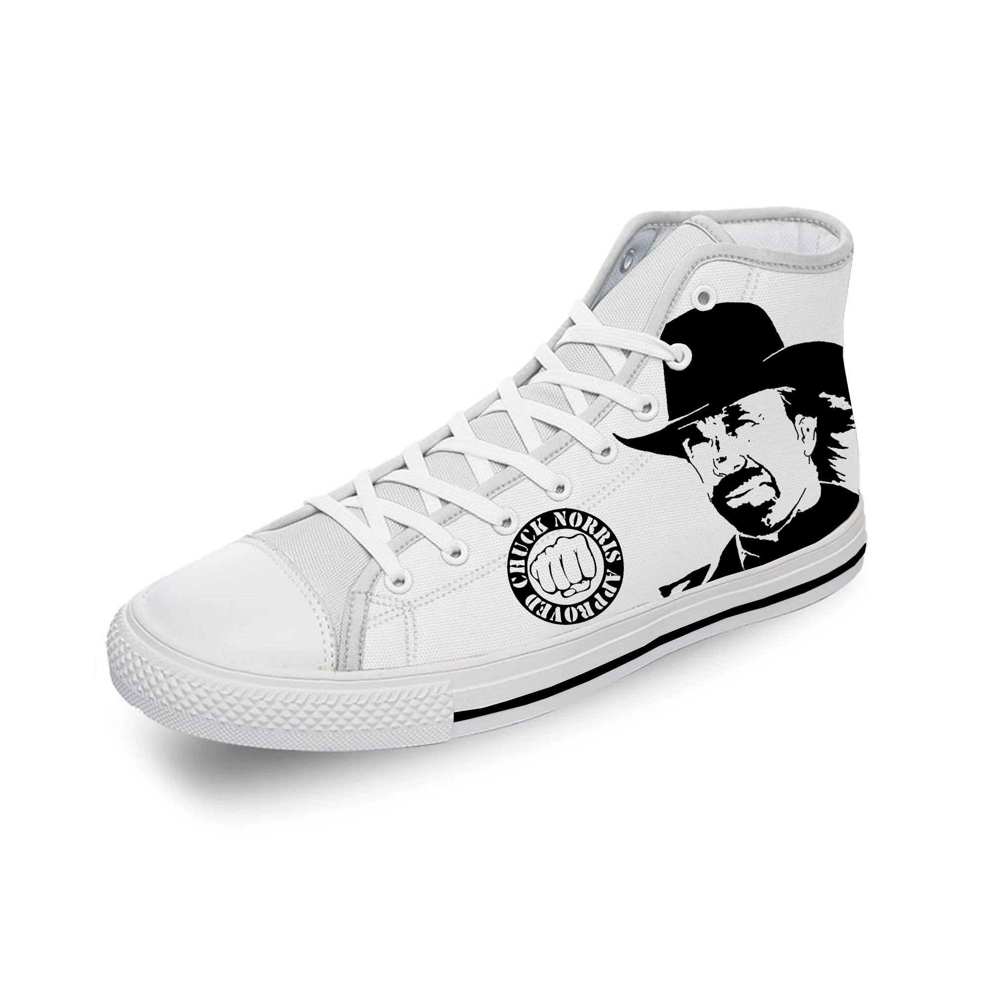 

Chuck Norris High Top Sneakers Mens Womens Teenager Casual Shoes Canvas Running Shoes 3D Printed Breathable Lightweight Shoe