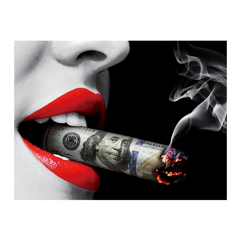 Скандинавский серый красный гобелен для сигарет настенный подвесной доллар США