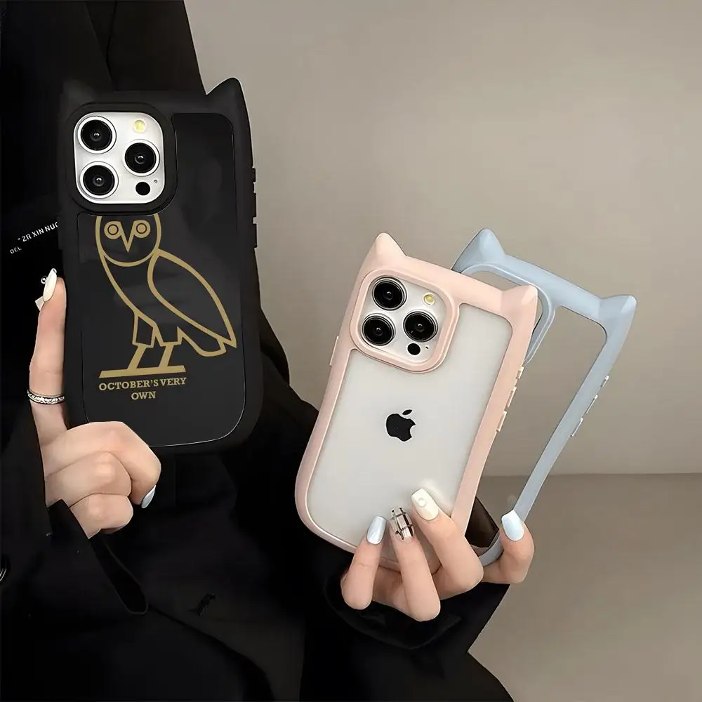 Чехол для телефона O-OVO-Cool-D-Drake с прозрачной каймой и милыми трехмерными кошачьими