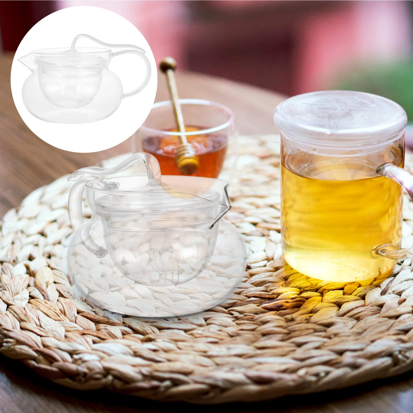 

Tea Pot Glass Infuser Loose Kettle Clear Teapot Heat Resistant Pots Smallwith Sets Stoveteapots Coffee Water Pitcher Maker Leaf