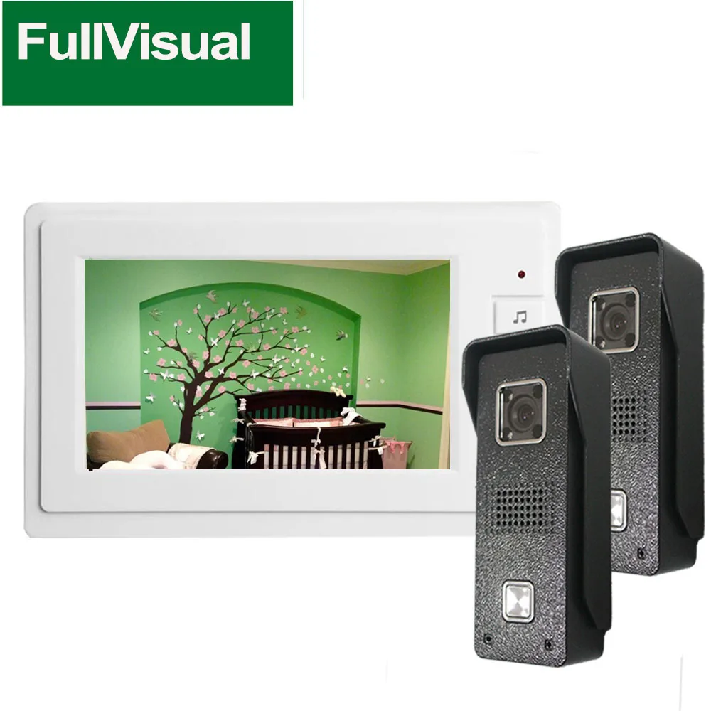 

Fullvisual 7 Inch Video Intercom System for Home Video Door Phone Doorbell Camera Multiple System Villa Apartment Waterproof