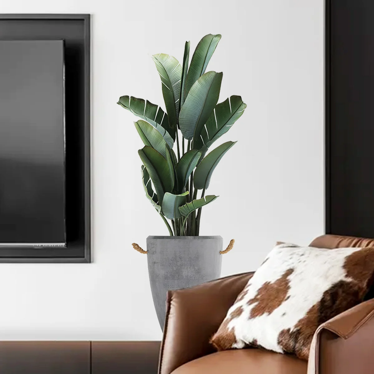 

Свежие искусственные обои с зелеными растениями, пасторальный стиль, декор для комнаты, настенные Стикеры, креативные настенные Стикеры, наклейки на стену