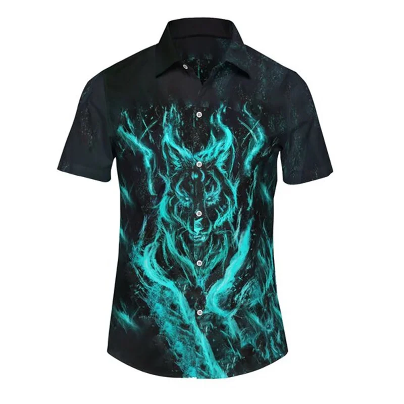 

Men's Short-sleeved Shirts with 3D Printed Shirts Popular Shirt
