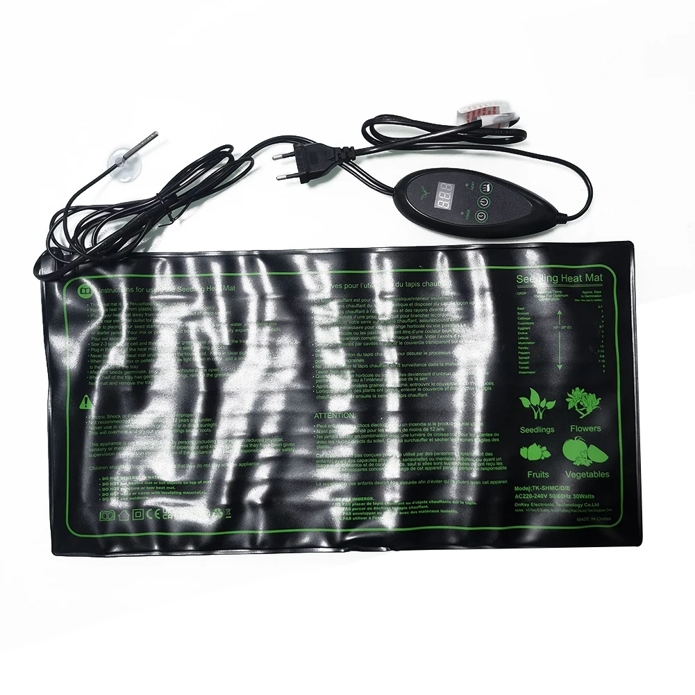 

20*10inch Seedling Heating Mat With Thermostat Heated Waterproof Heat Mat For Plants Growth Hydroponics Nursery Garden Supplies