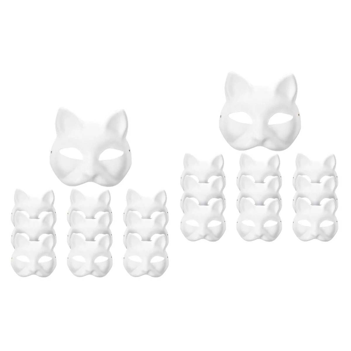 

20 Pcs Paper Mask Role Play Outfits Cat Masquerade Accessories Child