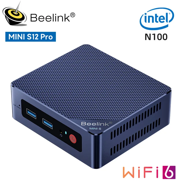 Beelink Mini S12 Windows 11 Intel 12th Gen N95 Mini PC DDR4 8GB 256GB SSD Desktop Gaming Computer Mini S12 Pro Intel N100 NVME 1