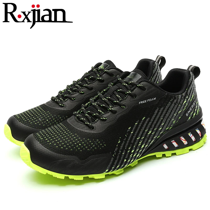 R. XJIAN Men's Cross-Country Hiking Shoes Outdoor Casual Breathable Anti-Skid Wear-Resistant Motorcycle Boots