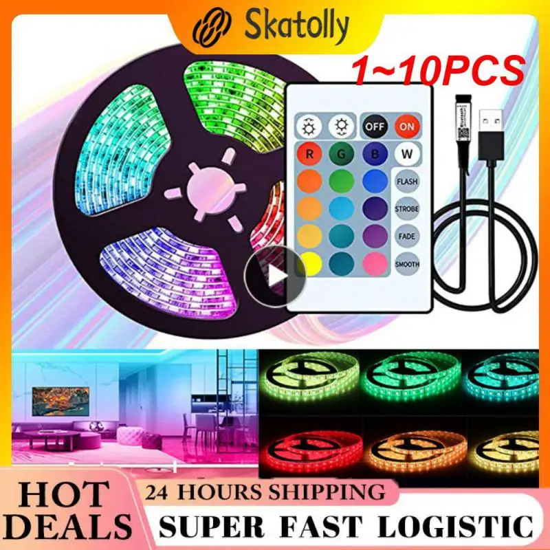 

1~10PCS 5050 RGB Led Strip Lights 1M-30M 5V USB led strip TV BackLight Room Decoration Led Tape Diode Flexible Ribbon