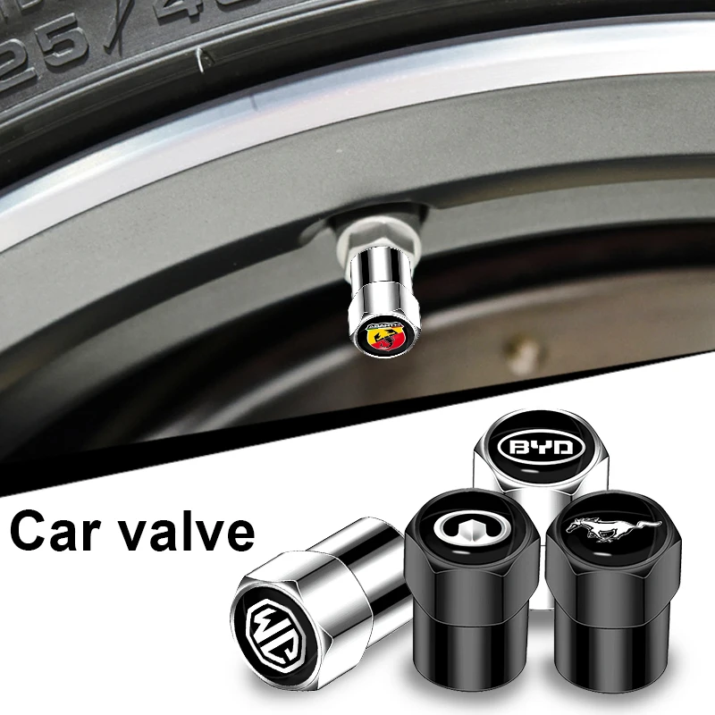 

4PCS Car Tire Valve Covers for Skoda Fabia 1 2 Octavia A2 A5 A6 Fabia Kamiq Karoq Kodiaq Octavia Rapid Scala Car Accessories
