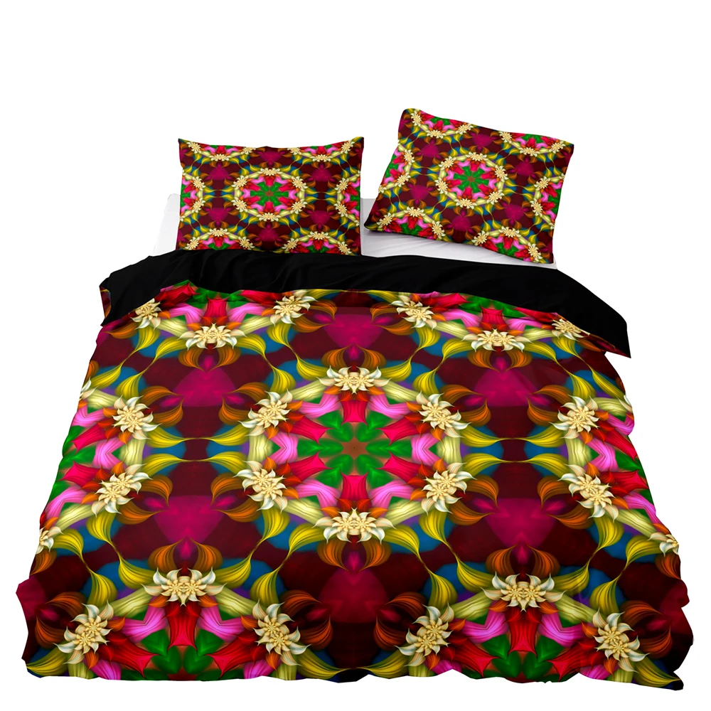 Комплект постельного белья разных цветов пододеяльник с мягкой наволочкой много