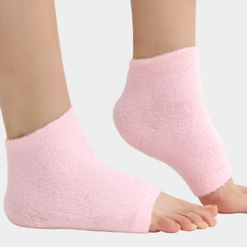 

1 Pair Silicone Moisturizing Gel Heel Socks Feet Soften Cracked Smooth For Cracked Dry Skin Care Protectors Beauty Health Tools