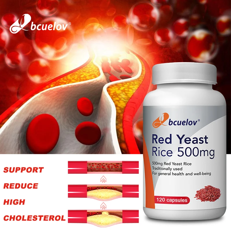 

Bcuelov Red Yeast Rice Antioxidant-reduces Bad Cholesterol-improves High-density Lipoprotein Levels-Supports The Heart Immunity