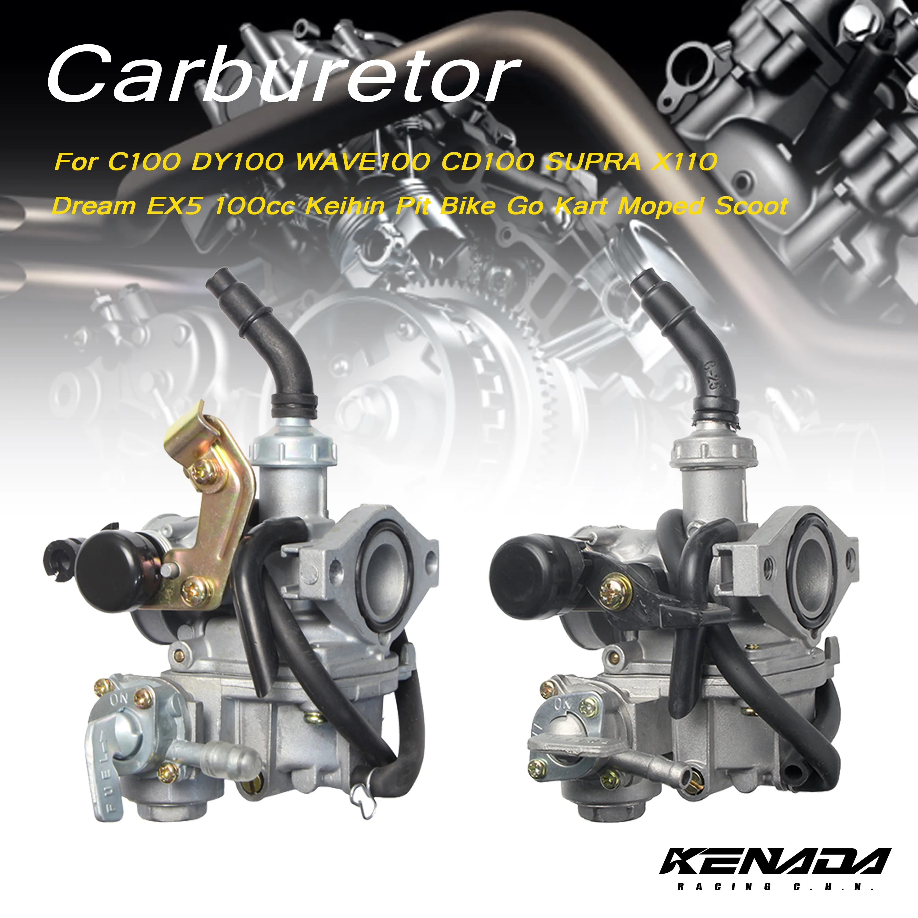 Карбюратор для мотоцикла PZ19, 19 мм, для C100 DY100 WAVE100 CD100 SUPRA X110 Dream EX5 100cc Keihin, карбюратор для питбайка, карт, мопеда