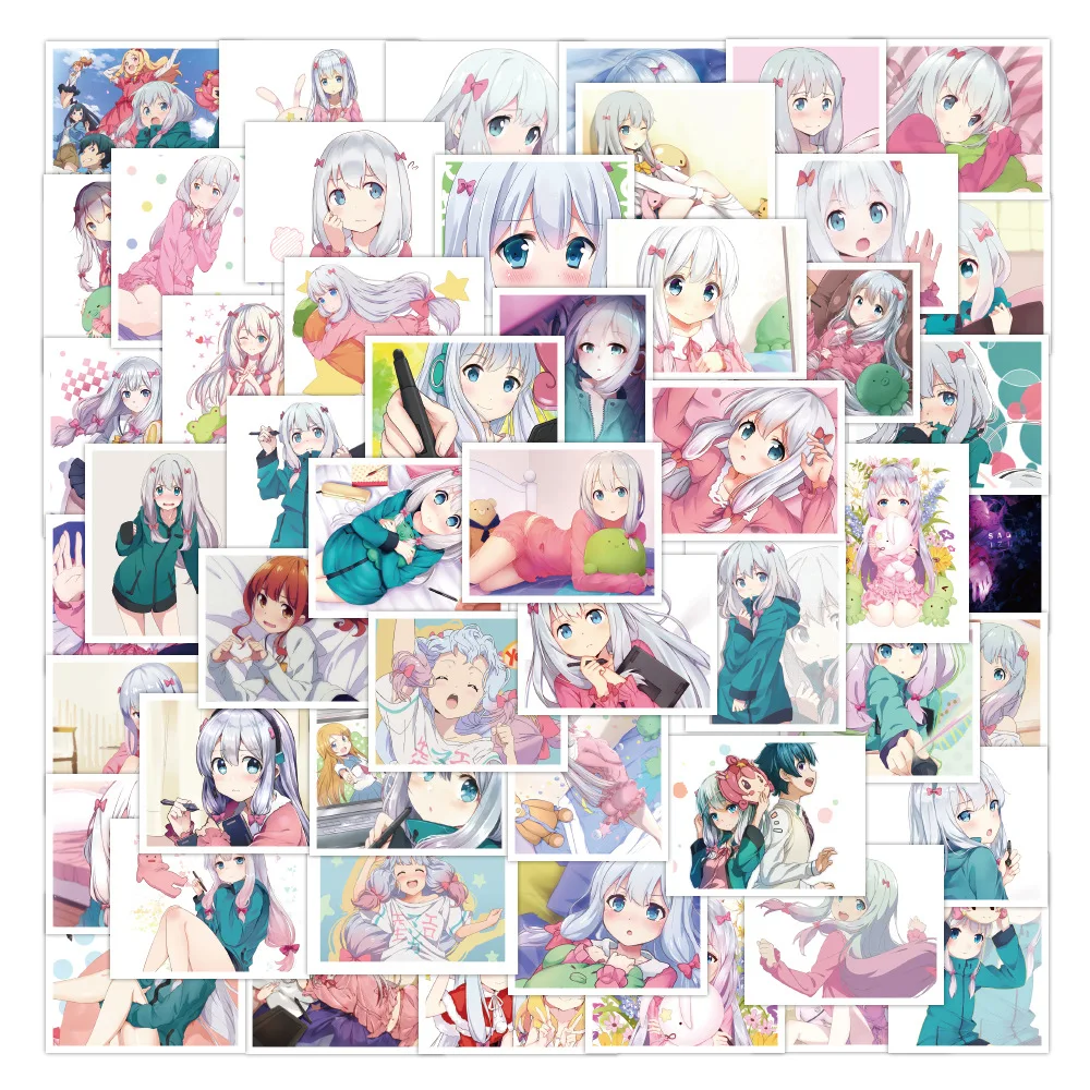 

50PCS Anime Eromanga Sensei Cute Izumi Sagiri Stationery Stickers Luggage Laptop IPad Skateboard Notebook PVC Sticker Wholesale