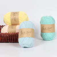 5pcs 50gball yarn 4 strands milk cotton handmade diy knitting yarn cotton wool doll baby line wool yarn colorful yarn