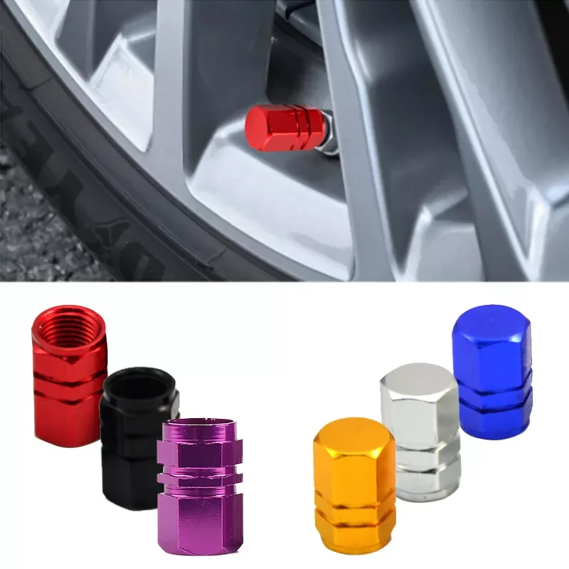 

4PCS Universal Car Wheel Tire Valve Caps Aluminum Alloy Tire Gas Cap Tyre Rim Stem Covers For All Auto Truck Motorcycle Bicycle